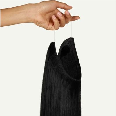 Ινδικά μαλλιά Flip in Hair Fish Wire Hair Extension με ανθρώπινο τρίχωμα Τύπος Halohair-231014