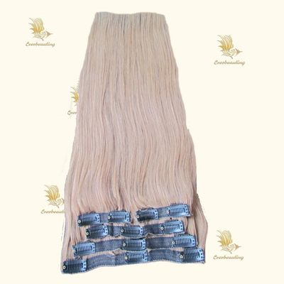 Κλιπ σε Hair επέκταση 100% Ρωσική Ανθρώπινη Remy Hair Clip Ins Προσαρμοσμένο αίτημα