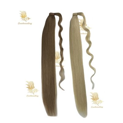 Προσαρμογή Stock Salon Βραζιλίας Double Draw Remy Ανθρώπινη τρίχα άλογη ουρά επέκτασης
