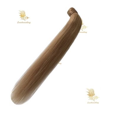 Προσαρμογή Stock Salon Βραζιλίας Double Draw Remy Ανθρώπινη τρίχα άλογη ουρά επέκτασης