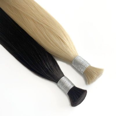 Επεξεργασία μαλλιών 231016 Βιετναμέζικα Super Double Draw Blonde Bulk Hair Extensions 60 613