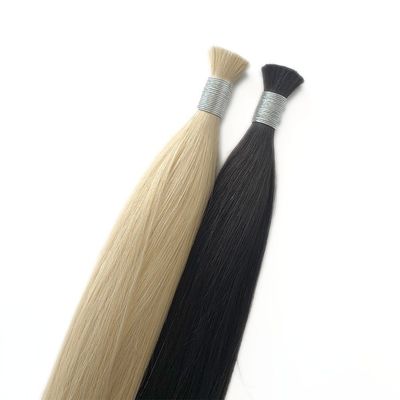 Επεξεργασία μαλλιών 231016 Βιετναμέζικα Super Double Draw Blonde Bulk Hair Extensions 60 613