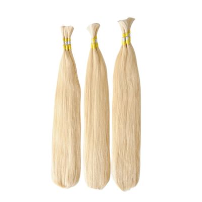 100g/ συσκευασία Virgin Natural European Blonde/Silver/Grey Wet and Wavy Human Braiding Hair Bulk (Παρθένος φυσικό Ευρωπαίο ξανθό/ασημένιο/γκρίζο υγρό και κυματισμένο ανθρώπινο πλέξιμο μαλλιών)