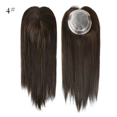 5.5X6inch Χειροδεμένο Double Mono Top Remy Ευρωπαϊκό Ανθρώπινο Μαλλί Τούπι Topper PU Γύρω MT-S1