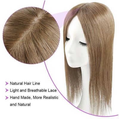 5.5X6inch Χειροδεμένο Double Mono Top Remy Ευρωπαϊκό Ανθρώπινο Μαλλί Τούπι Topper PU Γύρω MT-S1