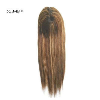 Μονό βάση Εβραϊκό Κοσέρ Topper για γυναίκες 5.5X6 Prime Prime Cuticle ευθυγραμμισμένο κομμάτι μαλλιών