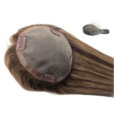 Remy Hair Ανθρώπινα μαλλιά Mono Topper για γυναίκες με λεπτό μαλλί 0,300kg Πακέτο Ακαθάριστο βάρος