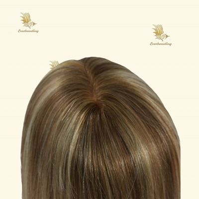 Remy Hair Topper-23007 Monofilament Topper Highlight Χειροδεμένο 3X6.5 πρωταγωνιστικό Mono Base