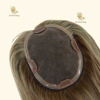 Remy Hair Topper-23007 Monofilament Topper Highlight Χειροδεμένο 3X6.5 πρωταγωνιστικό Mono Base