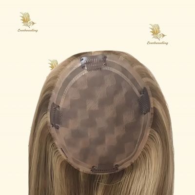 5*6.5 ίντσες Remy Hair Topper Toupee για γυναίκες Highlight Color Topper-240523