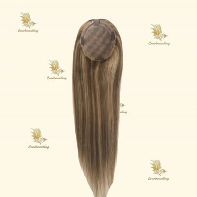 5*6.5 ίντσες Remy Hair Topper Toupee για γυναίκες Highlight Color Topper-240523